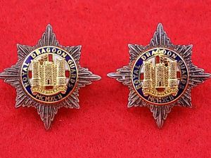 Officers Pair of Collar Badges - Royal Dragoon Guards
