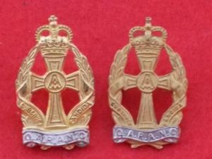 Officers Pair of Collar Badges - Q.A.R.A.N.C.