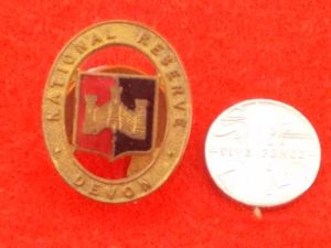 WW1 Lapel Badge - National Reserve Devon