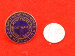 WW1 Lapel Badge - Sir W G Armstrong Whitworth & …