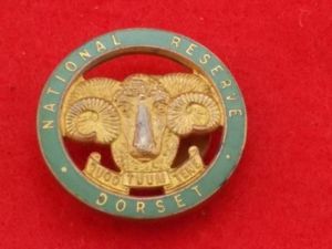 WW1 Lapel Badge - National Reserve Dorset