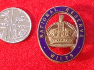 WW1 period Lapel Badge - National Reserve Wilts