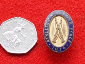 WW1 Lapel Badge - Athletes Volunteer Force 1914