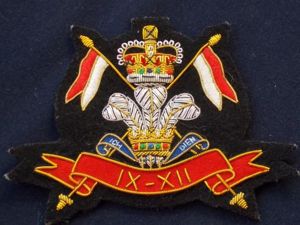 Bullion Blazer Badge - 9/12 Lancers
