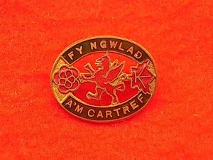 Pin Badge - Fy Ngwlad a'm Cartref, Welsh