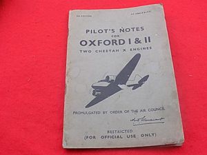 Booklet - Pilots Notes for Oxford 1 & 11