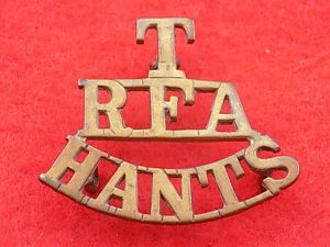 Shoulder Title - Hants Territorial - Royal Field Artillery