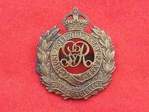 George V - Officers Cap Badge - Royal Engineers