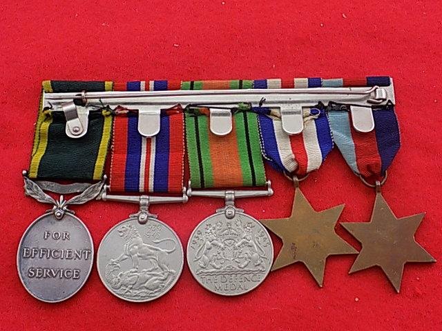 WW11 Medal Group with Territorial Efficiency Medal to RAMC — image 2
