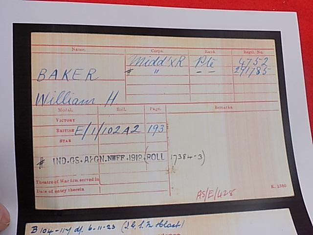 India GSM - Afghanistan NWF 1919 bar - Middlesex Regiment — image 3