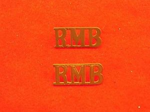 Pair Shoulder Titles - Royal Marine Band