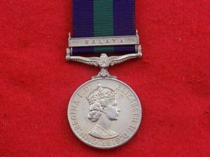 GSM with Malaya bar - Captain RAOC