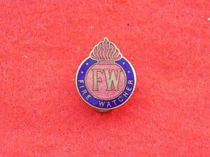 Lapel badge - F W - Fire Watcher