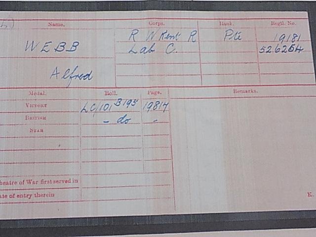 WW1 BWM/Vict Pair - Royal West Kent Regiment, plus miniatures — image 3