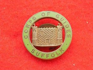 Rare Pre WW1 Lapel Badge - Suffolk Corps of Guides
