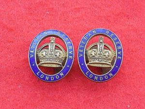 Pair of WW1 - Lapel Badges - Veteran Reserve London