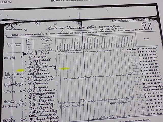 Queens South Africa Medal no Bars - Cape Town Railways — image 3