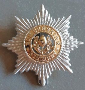BRITISH - The Cheshire Regiment Anodised Hat Badge (KK1987)