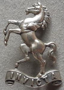 BRITISH - The Kent Cyclist Battalion Cast White Metal Hat …