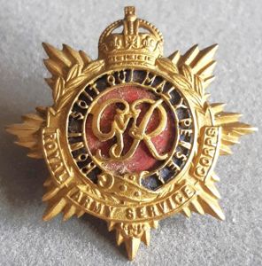 BRITISH - Royal Army Service Corps GRVI Gilt & Enamel …