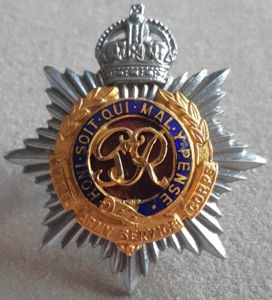 BRITISH - Royal Army Service Corps GRVI Gilt/Silver & Enamel …