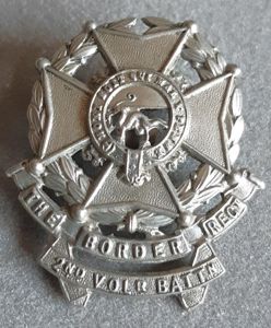 BRITISH - 2nd Volunteer Battalion The Border Regiment White Metal …
