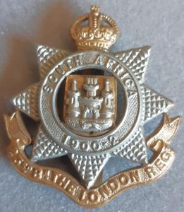 BRITISH - 23rd County of London Battalion Bi-Metal Hat Badge …