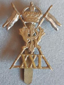 BRITISH - 21st (Empress of India's) Lancers Bi-Metal Hat Badge …