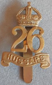BRITISH - The 26th Hussars WW2 Trial Gilding Metal Hat …