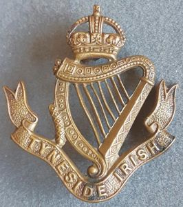 BRITISH - The Northumberland Fusiliers (Tyneside Irish) Gilding Metal Badge …
