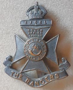 BRITISH - 12th County of London Battalion (The Rangers) Blackened …