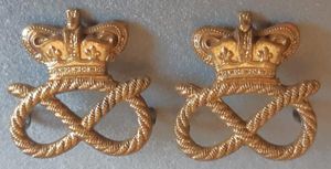 BRITISH - The Staffordshire Yeomanry Pair Gilding Metal QVC Collar …