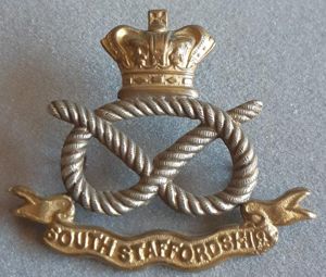 BRITISH - The South Staffordshire Regiment - Bi-Metal QVC Hat …