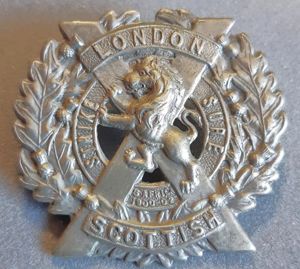 BRITISH - London Scottish (14th County of London Battalion) White …