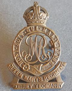 BRITISH The Queen Mary's Surrey Yeomanry (Lancers) Gilding Metal Hat …