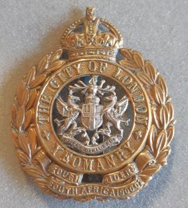 BRITISH The City of London Yeomanry (Roughriders) Bi-Metal Hat Badge …