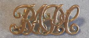 BRITISH Shoulder Title “RAPC” (Royal Army Pay Corps) - Gilding …