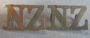 NEW ZEALAND Boer War 'NZ' Hand Cut Brass Pair Large …