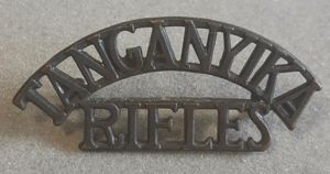 'TANGANYIKA / RIFLES' Bronzed Shoulder Title