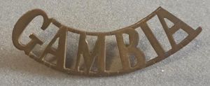 'GAMBIA' Brass Shoulder Title