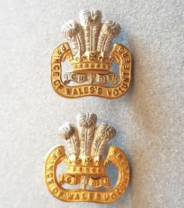 SOUTH LANCASHIRE REGT. (PRINCE OF WALES VOLS.) Pair GILT & …