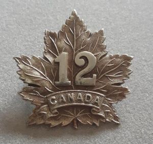 CANADIAN WW1 CEF 12th Battalion (Maritime Provinces) Hat Badge (Babin …