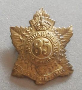 CANADIAN WW1 CEF 85th Battalion (Nova Scotia Highlanders) Hat Badge …