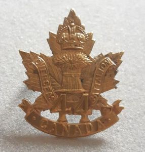 CANADIAN WW1 CEF 44th Battalion (New Brunswick) Hat Badge (Babin …