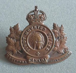 CANADIAN WW1 CEF 1st Regiment. Canadian Mounted Rifles Hat Badge …