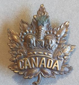 CANADIAN General Service (Pre 1902) Bronzed Hat badge
