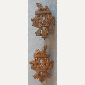 BRITISH - The Royal Irish Fusiliers Pair Gilding Metal Collars …