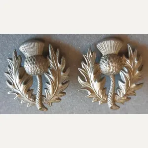 BRITISH - 15th London RVC (London Scottish) Pair White Metal …