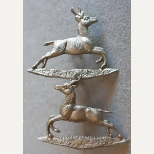 BRITISH - The 6th (Inniskilling) Dragoons Pair White Metal Collar …