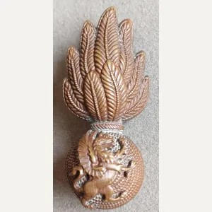 BRITISH - The Royal Welch Fusiliers Bronze Right Collar Badge …